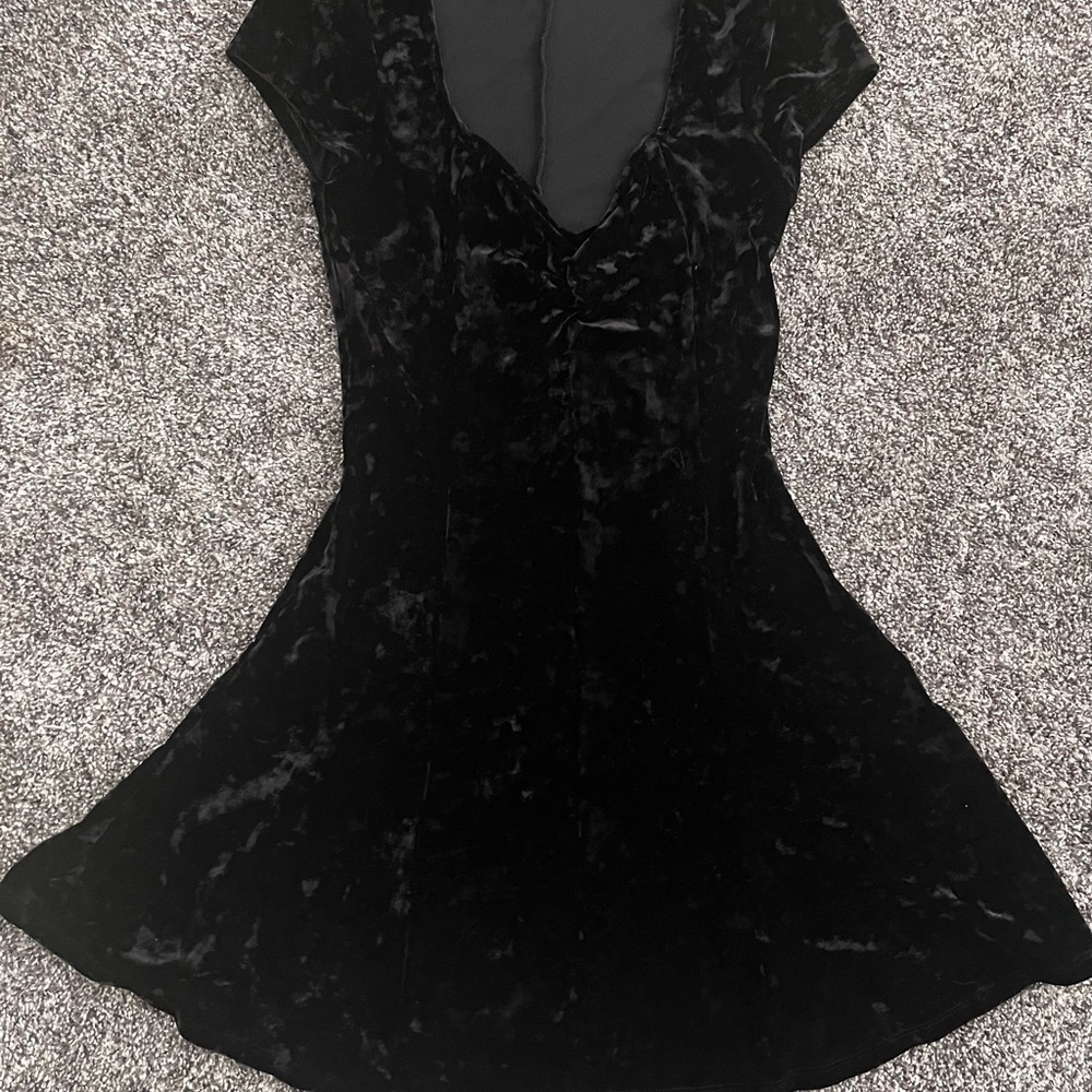 Elegant Black Velvet Dress